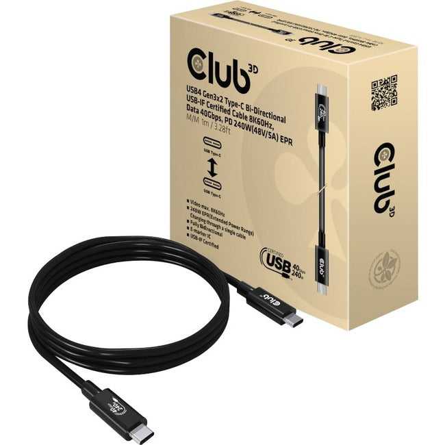 CLUB 3D, Câble USB-C A/V/alimentation/transfert de données Club 3D