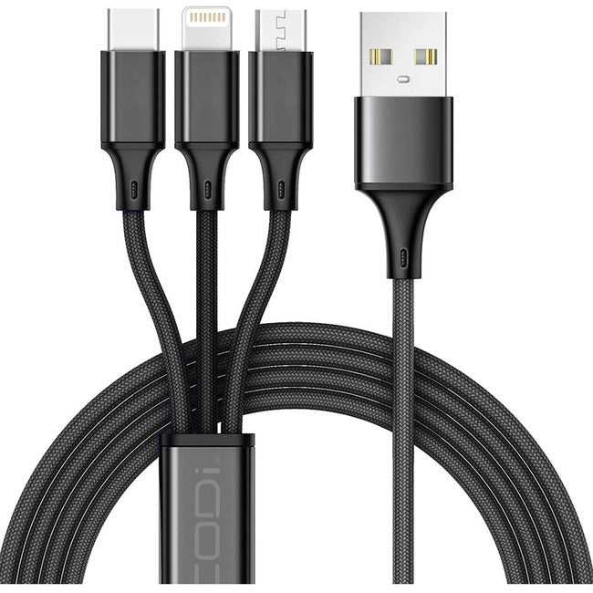 CODI, Câble de charge multiple rapide USB 3-en-1 Codi 4'