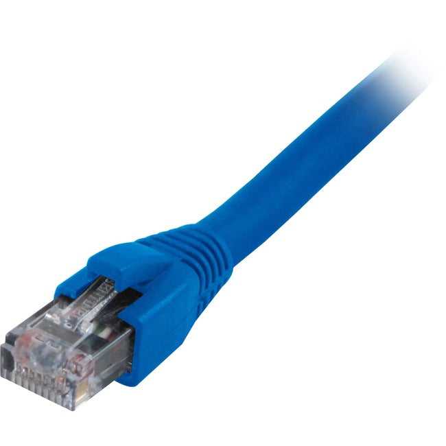 Entreprise de connectivité complète, Câble de raccordement bleu blindé Cat6 sans accroc, plénum solide complet, 100 pieds