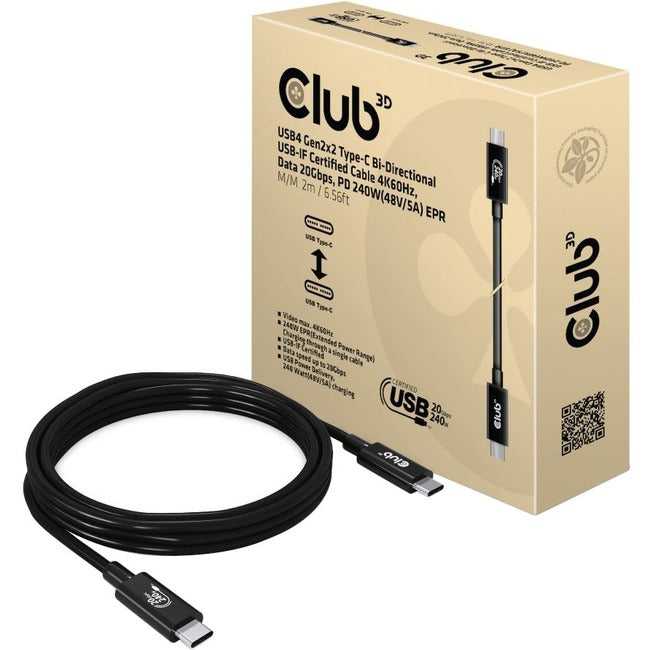 CLUB 3D, Câble de transfert vidéo/données USB-C Club 3D