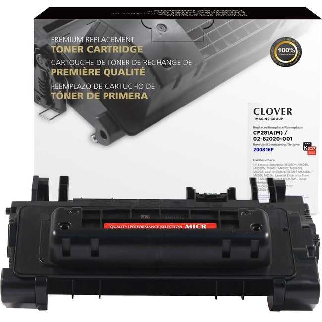 Groupe Clover Technologies, LLC, Cartouche de toner laser Micr remise à neuf Clover Technologies - Alternative pour Hp Cf281A - Noir - 1 paquet