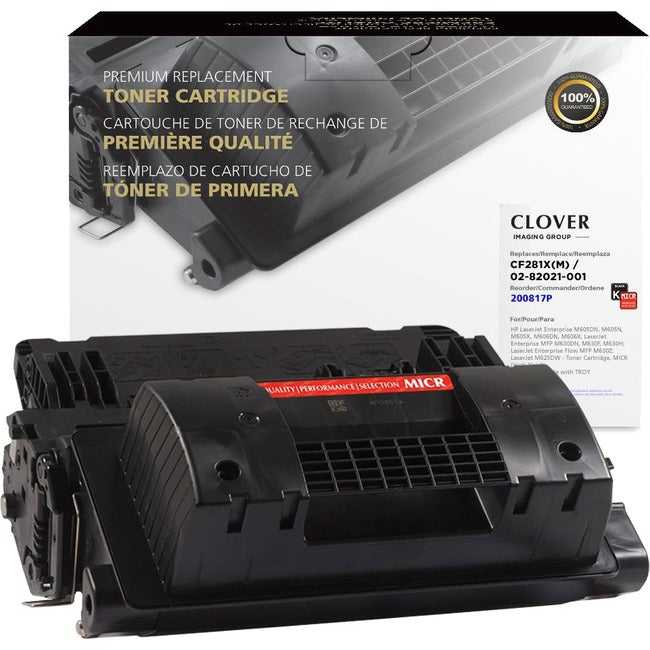 Groupe Clover Technologies, LLC, Cartouche de toner laser remise à neuf à haut rendement Clover Technologies - Alternative pour Hp Cf281X - Noir - 1 paquet