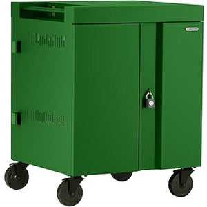 Bretford Fabrication, Inc., Chariot de charge Cube 16 Ac Gra Bp, 1,4 po avec fentes, finition herbe