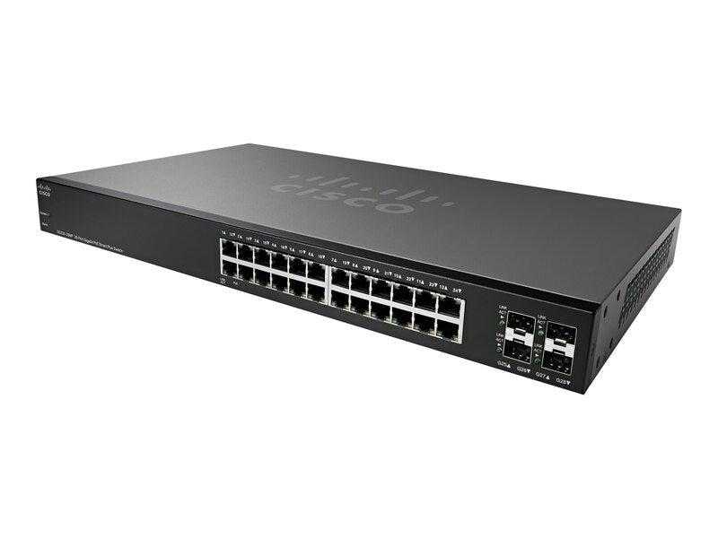 Cisco, Cisco Sg220-28Mp Géré L2 Gigabit Ethernet (10/100/1000) Alimentation via Ethernet (Poe) 1U Noir