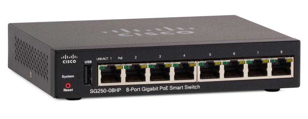 Cisco, Cisco Sg250 Géré L3 Gigabit Ethernet (10/100/1000) Alimentation via Ethernet (Poe) Noir