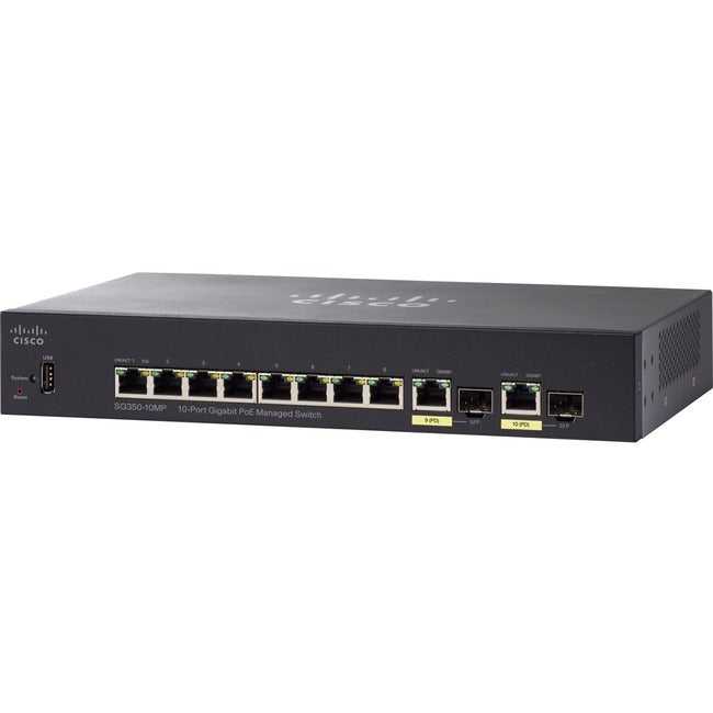 REMARKET CAPITAL DE CISCO SYSTEMS, Cisco Sg350-10Mp Poemanagedsw 10 ports Gigabit remis à neuf