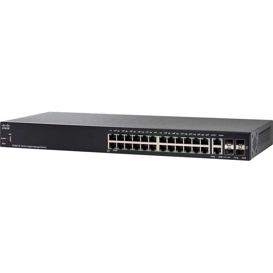 Cisco, Cisco Sg350 Géré L3 Gigabit Ethernet (10/100/1000) 1U Noir