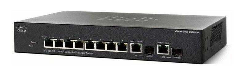 Cisco, Cisco Sg355-10P Géré L3 Gigabit Ethernet (10/100/1000) Alimentation via Ethernet (Poe) Noir