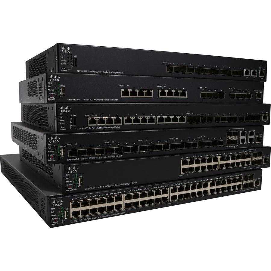 Cisco, Cisco Sx550X-24F Commutateur administrable empilable 24 ports 10G Sfp+ Sx550X-24F-K9-Uk