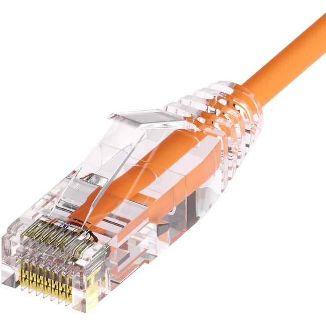 UNC GROUPE LLC, Clearfit Slim 28Awg Cat6A Orange 15Ft