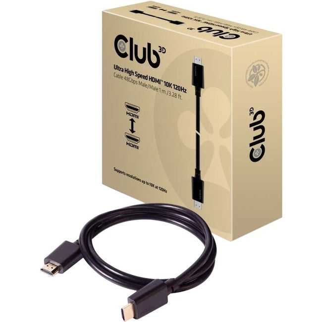 CLUB 3D, Club 3D HDMI ultra haut débit&Trade; Câble 10K 120Hz 48Gbps M/M 1 M./3.28 Ft.