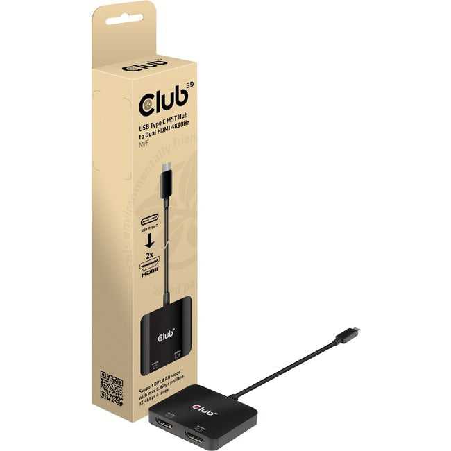 CLUB 3D, Club 3D Hub USB Type C Mst vers double HDMI 4K60Hz M/F