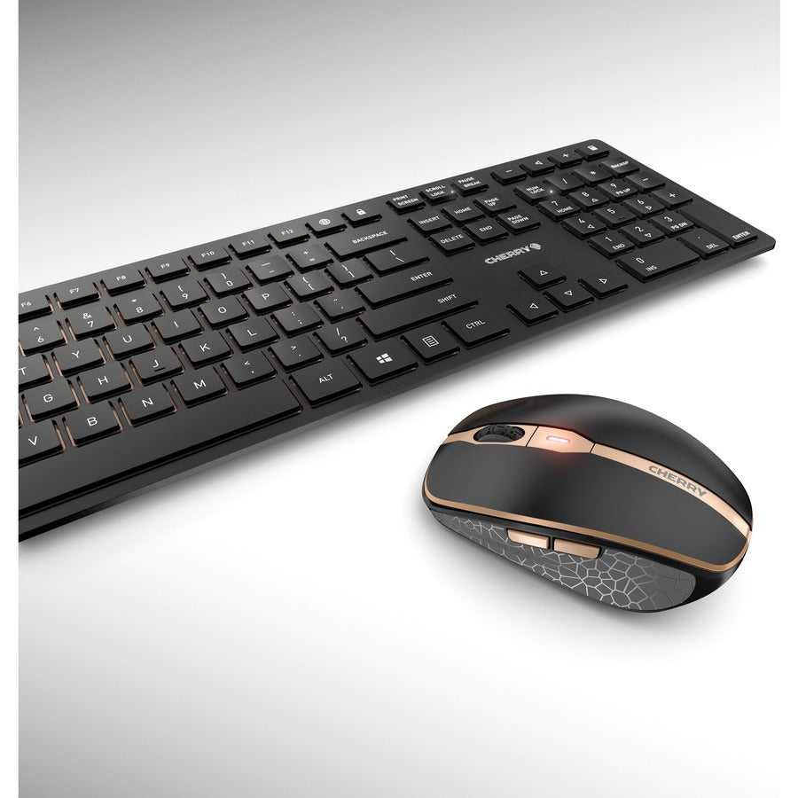 CERISE DE BUREAU, Combo 104 + 6 touches Wrls Keyb &, souris noir/Bronze Usb