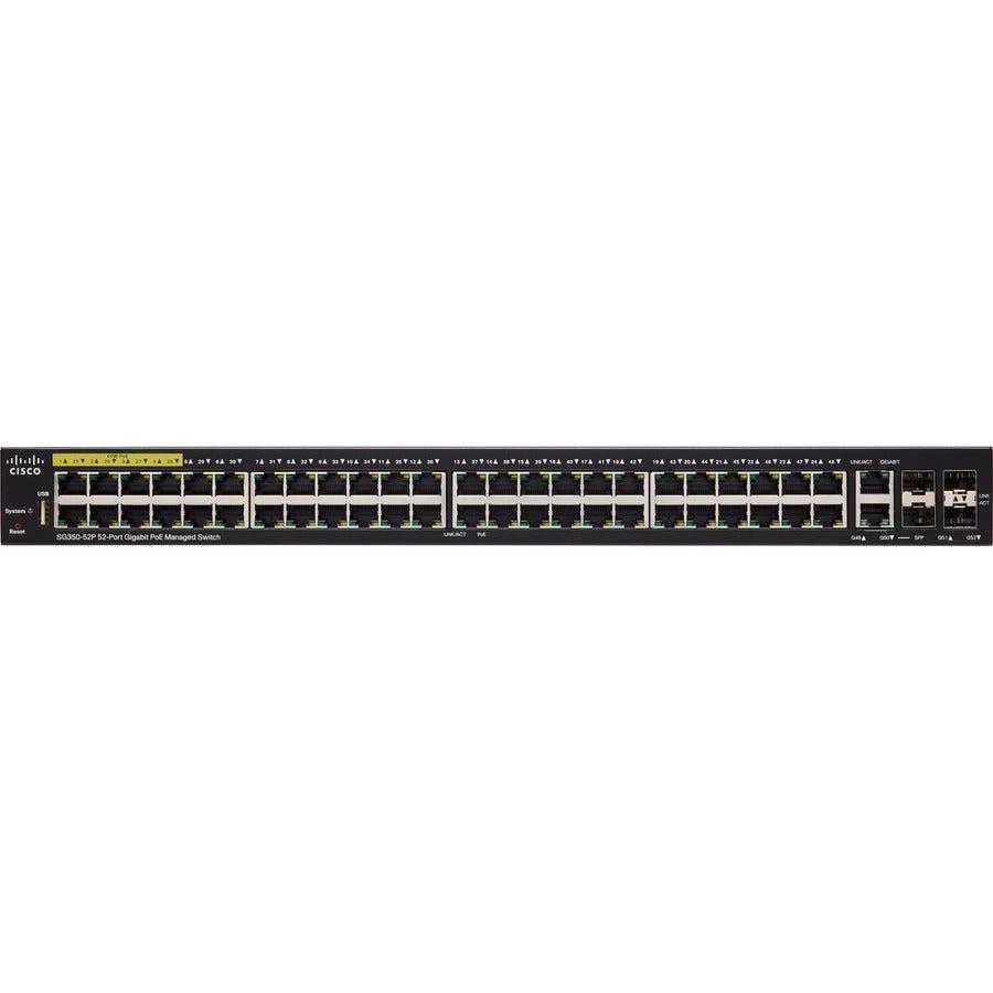 Cisco Systems, Inc., Commutateur administrable PoE Gigabit à 52 ports Cisco SG350-52P