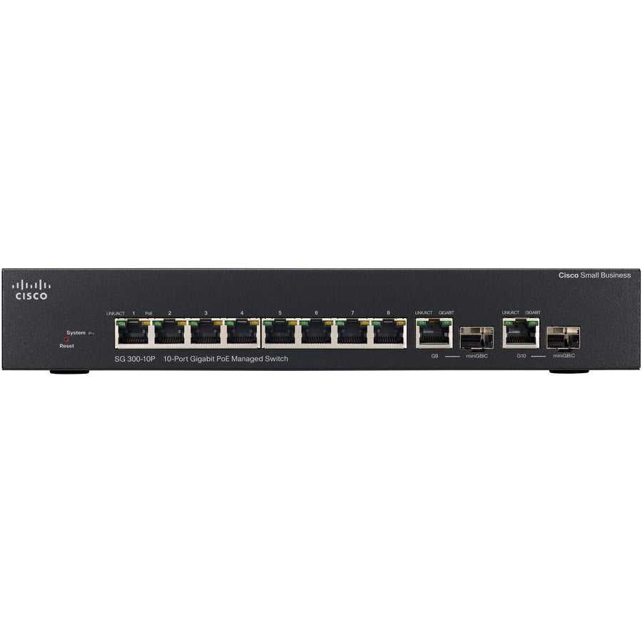 Cisco Systems, Inc., Commutateur administrable Poe Gigabit Cisco Sg300-10P