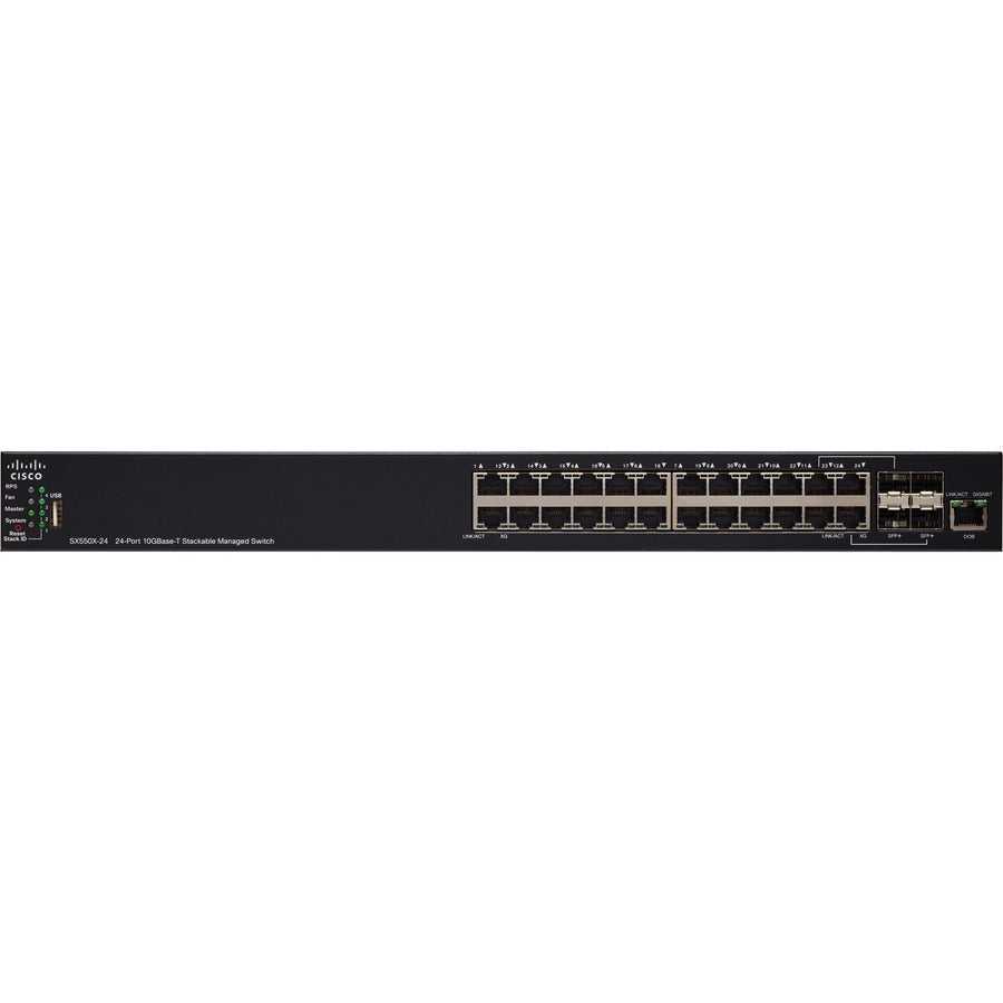 Cisco Systems, Inc., Commutateur administrable empilable Cisco Sx550X-24F 24 ports 10G Sfp+ Sx550X-24F-K9-Na