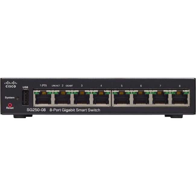 Cisco Systems, Inc., Commutateur intelligent Gigabit à 8 ports Cisco Sg250-08