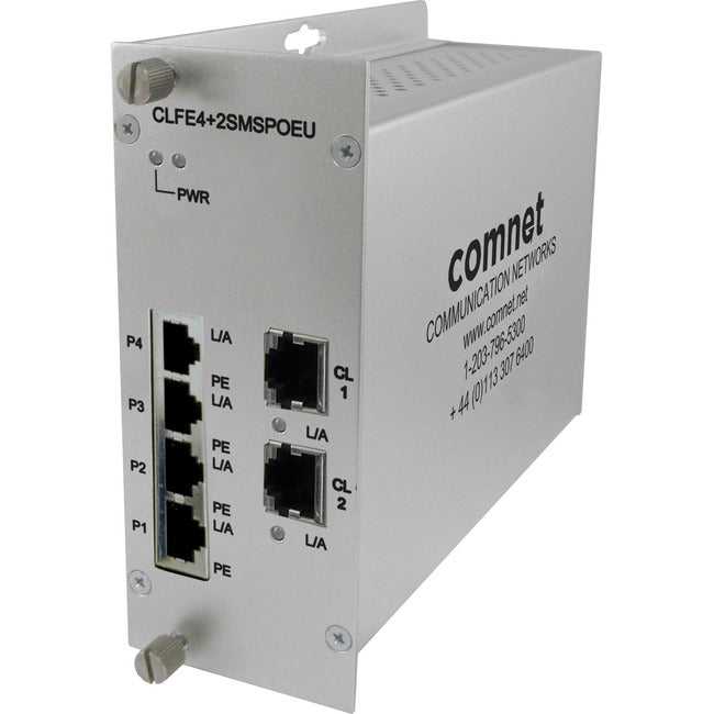 COMNET, Comnet 10/100Tx Drop/Insert/Repeat 4Tx/2Ex commutateur autogéré avec Poe+ Clfe4+2Smsc