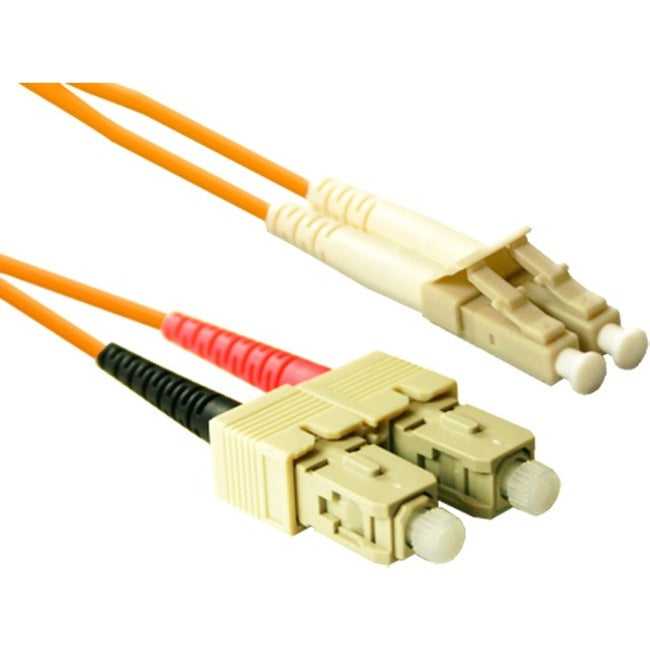 Composants ENET, Inc., Compaq Compatible 221691-B21 - Sc/Lc 2 mètres Om1 62,5/125 Orange Duplex Multimode PVC Fiver Optic Patch/Jumper Cable