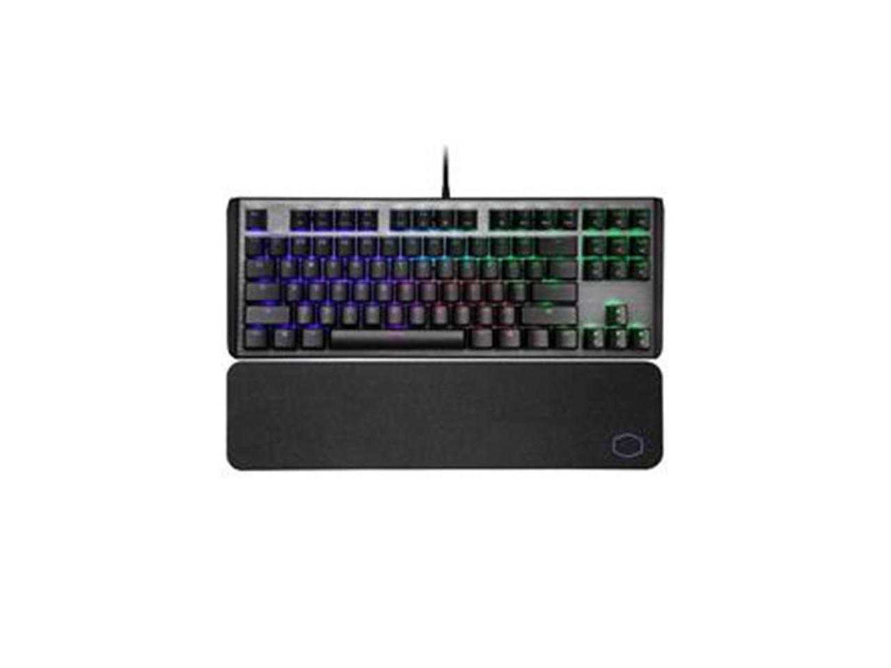 Maître du refroidisseur, Cooler Master Ck-530-Gktl1-Us Clavier de jeu filaire USB avec interrupteur bleu (noir gunmetal)