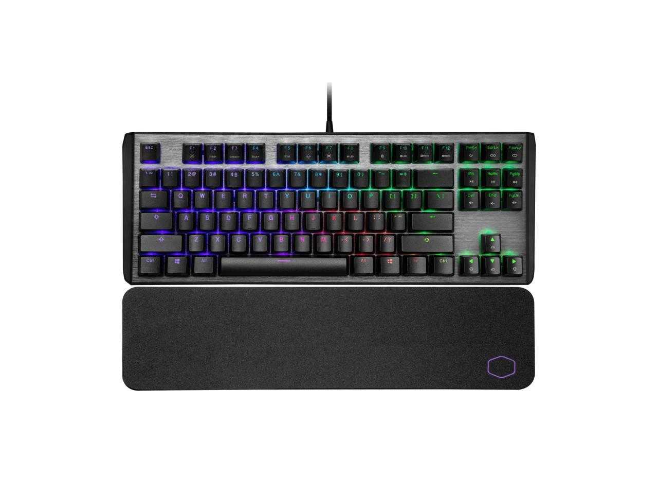 Maître du refroidisseur, Cooler Master Ck-530-Gktr1-Us Clavier de jeu filaire USB avec interrupteur rouge (noir gunmetal)