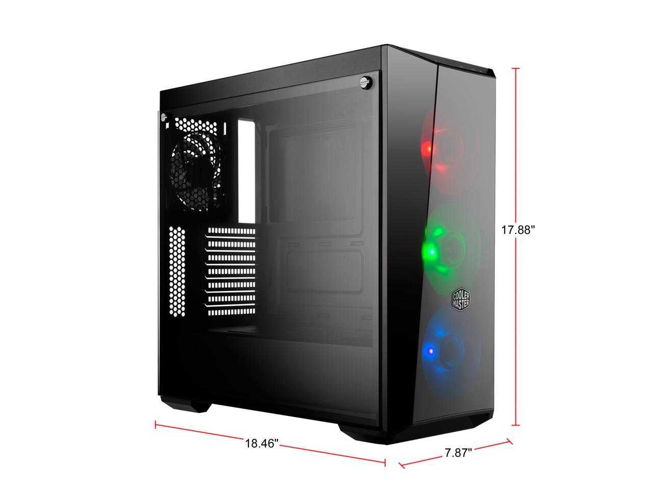 Maître du refroidisseur, Cooler Master Masterbox Lite 5 Argb Mcw-L5S3-Kgnn-05 Noir Acier, Plastique, Verre trempé Atx Mid Tower Boîtier d'ordinateur