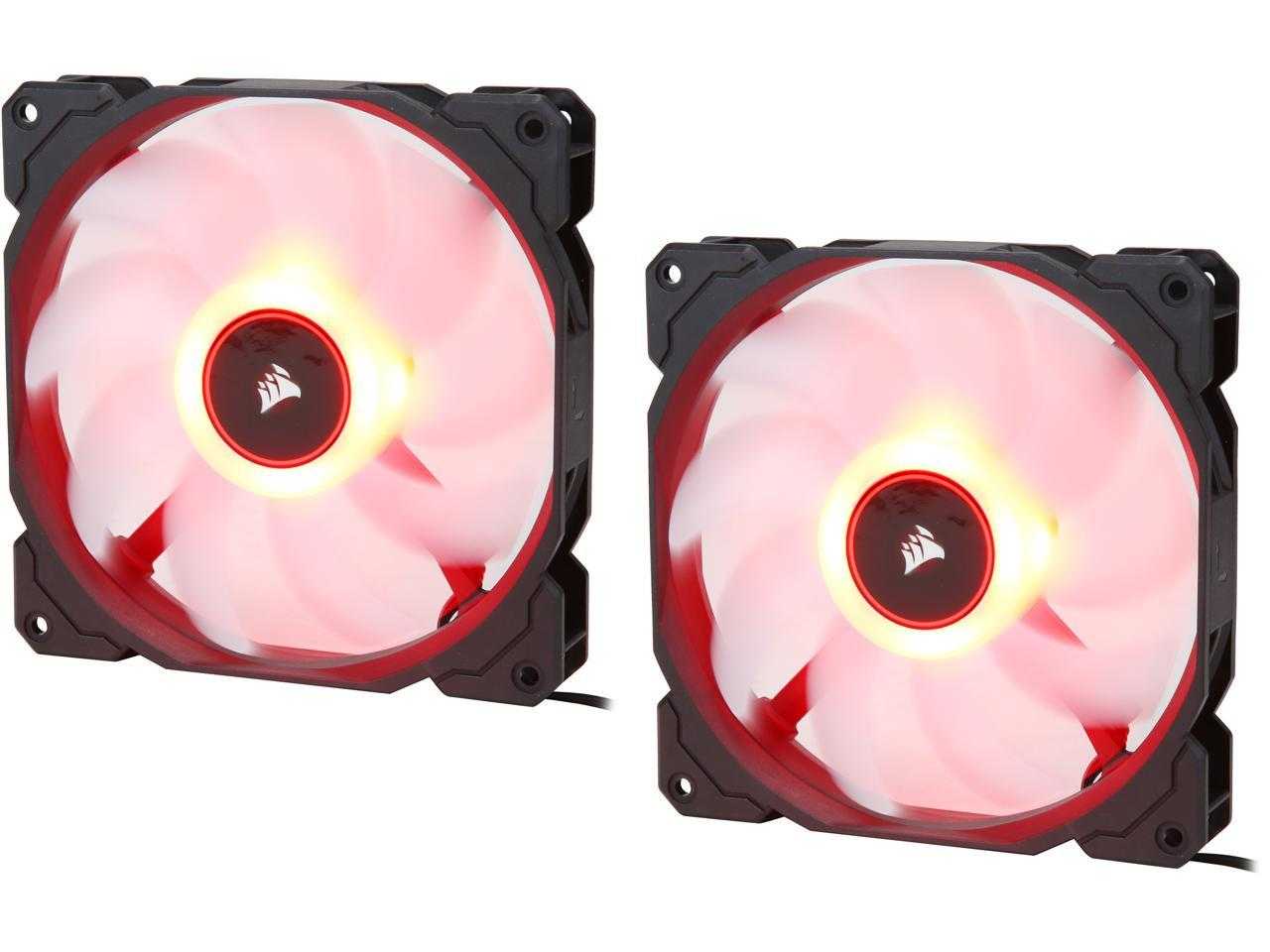 Corsaire, Corsair Af Series Af140 Led (2018) Co-9050089-Ww Ventilateur de boîtier à LED rouge 140 mm, paquet de 2