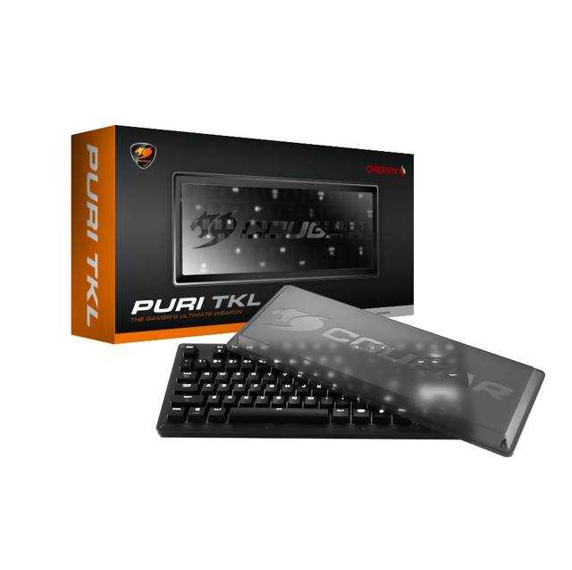 Puma, Cougar Puri Tkl1 – clavier de jeu mécanique avec couvercle de protection magnétique et jeu supplémentaire de touches métalliques, rouge Cherry Mx