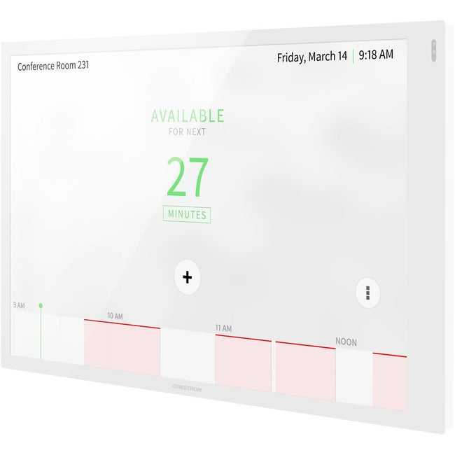 Crestron Électronique, Inc., Crestron 10,1 po. Écran tactile de planification de salle, blanc lisse 6511516