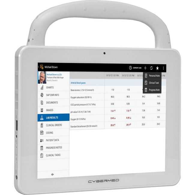 Cybernet Fabrication, Inc., Cybernet La tablette médicale Windows Cybermed T10C a été conçue non seulement pour les établissements de santé, mais également pour les fabricants de dispositifs médicaux.