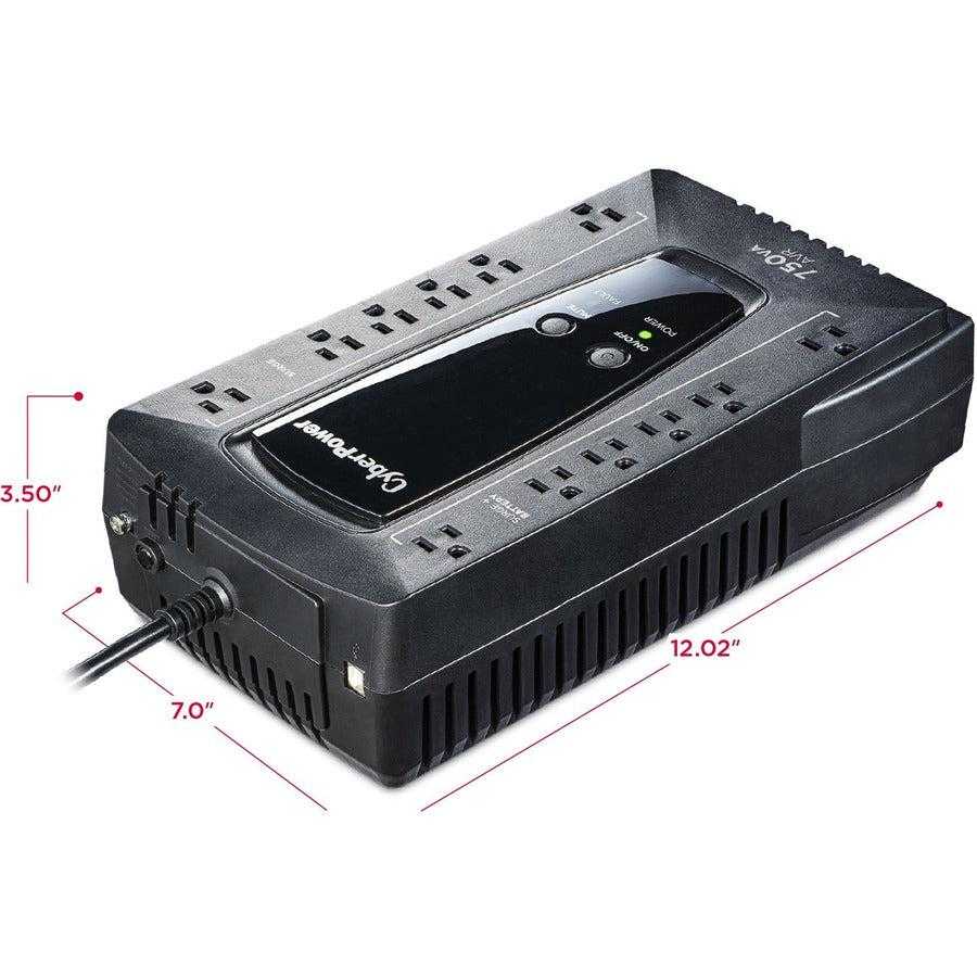 CyberPouvoir, Cyberpower Avrg900U Alimentation sans interruption (Ups) 0,9 Kva 480 W 12 Sortie(S) CA