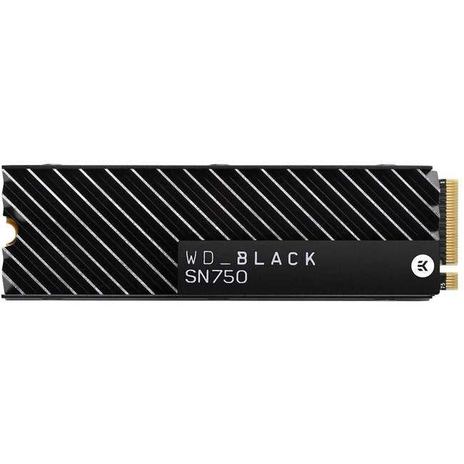 Société numérique occidentale, Disque SSD Wd Black Sn750 Wds200T3Xhc 2 To avec dissipateur thermique - Pci Express (Pci Express 3.0 X4) - 1200 To (Tbw) - Interne - M.2 2280