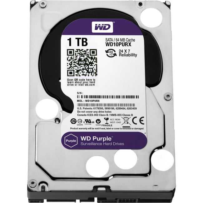 WD-IMSoourcing, Disque dur Wd-Imsourcing Purple Wd10Purx 1 To - 3,5" interne - Sata (Sata/600)