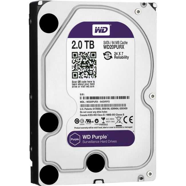 WD-IMSoourcing, Disque dur Wd-Imsourcing Purple Wd20Purx 2 To - 3,5" interne - Sata (Sata/600)