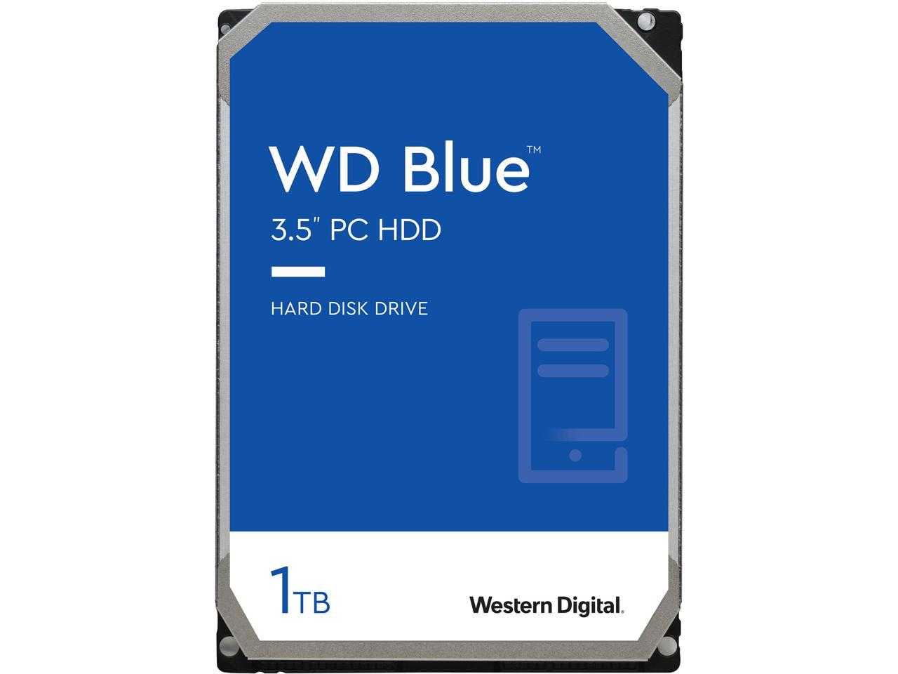 Numérique occidental, Disque dur de bureau Wd Blue 1 To - 5 400 tr/min Sata 6 Go/s 64 Mo de cache 3,5 pouces - Wd10Ezrz