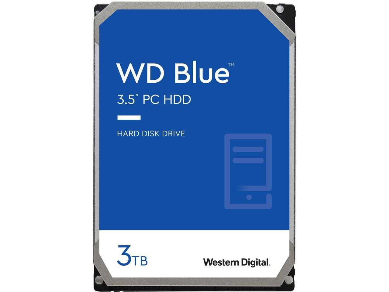 Numérique occidental, Disque dur de bureau Wd Blue 3 To - 5 400 tr/min Sata 6 Go/s 256 Mo de cache 3,5 pouces - Wd30Ezaz