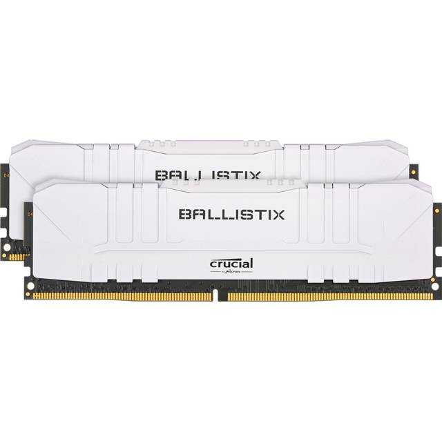 Crucial, Kit de mémoire Crucial Ballistix Ddr4-2666 16 Go (2 x 8 Go)/1 Go x 64 Cl16 (blanc)