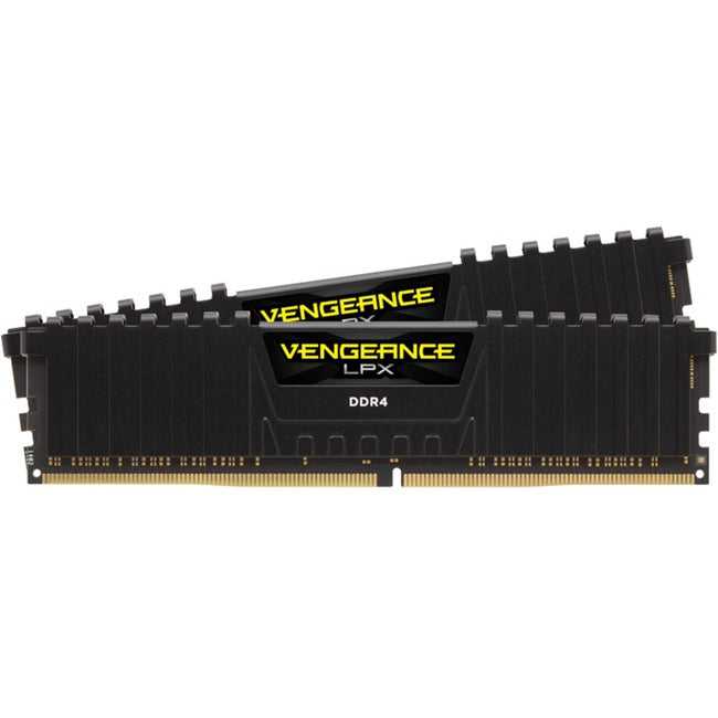 CORSAIRE XMS, Kit mémoire Corsair Vengeance Lpx 16 Go (2 x 8 Go) Ddr4 Dram 3 200 MHz C16 - Noir