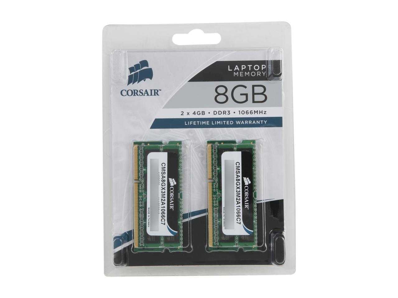 Corsaire, Mémoire Corsair 4 Go Ddr3 1066 (Pc3 8500) pour modèle Apple Cmsa4Gx3M1A1066C7