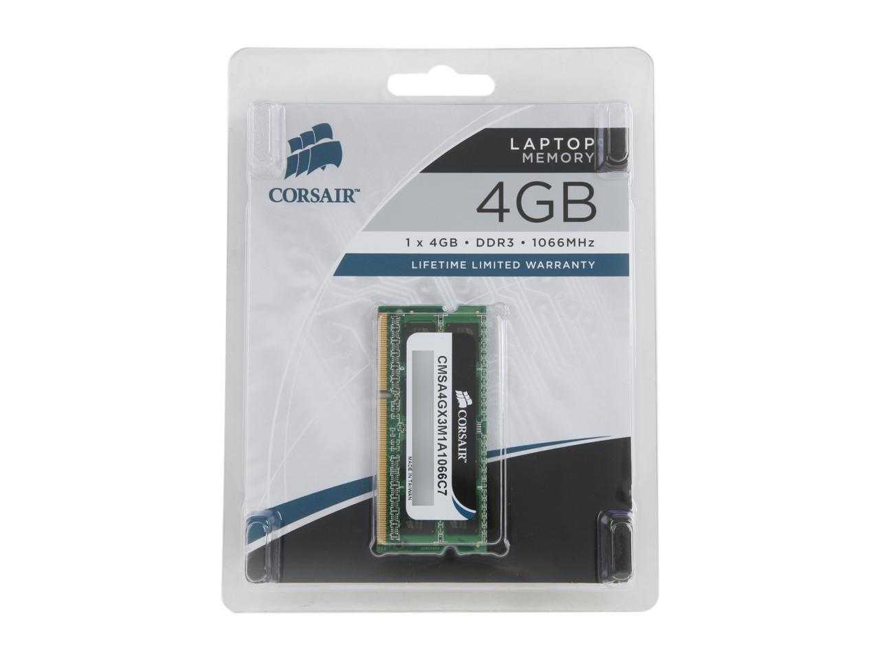 Corsaire, Mémoire Corsair 4 Go Ddr3 1066 (Pc3 8500) pour modèle Apple Cmsa4Gx3M1A1066C7