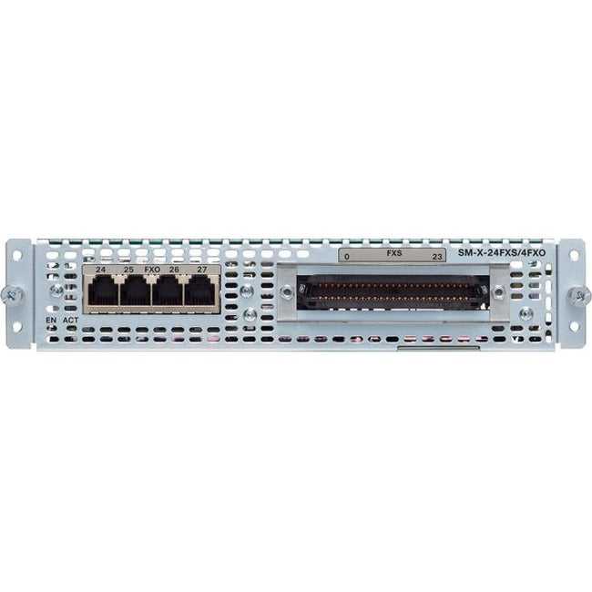 Cisco Systems, Inc., Module de service vocal analogique haute densité simple largeur Cisco avec 24 Fx et 4 Fxo SM-X-24FXS/4FXO=