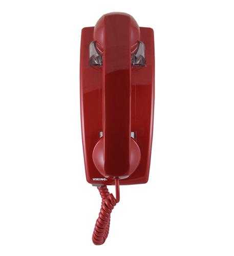 Viking Électronique, Numéroteur automatique de téléphone mural VoIP classique rouge VK-K-1900W-IP-RED