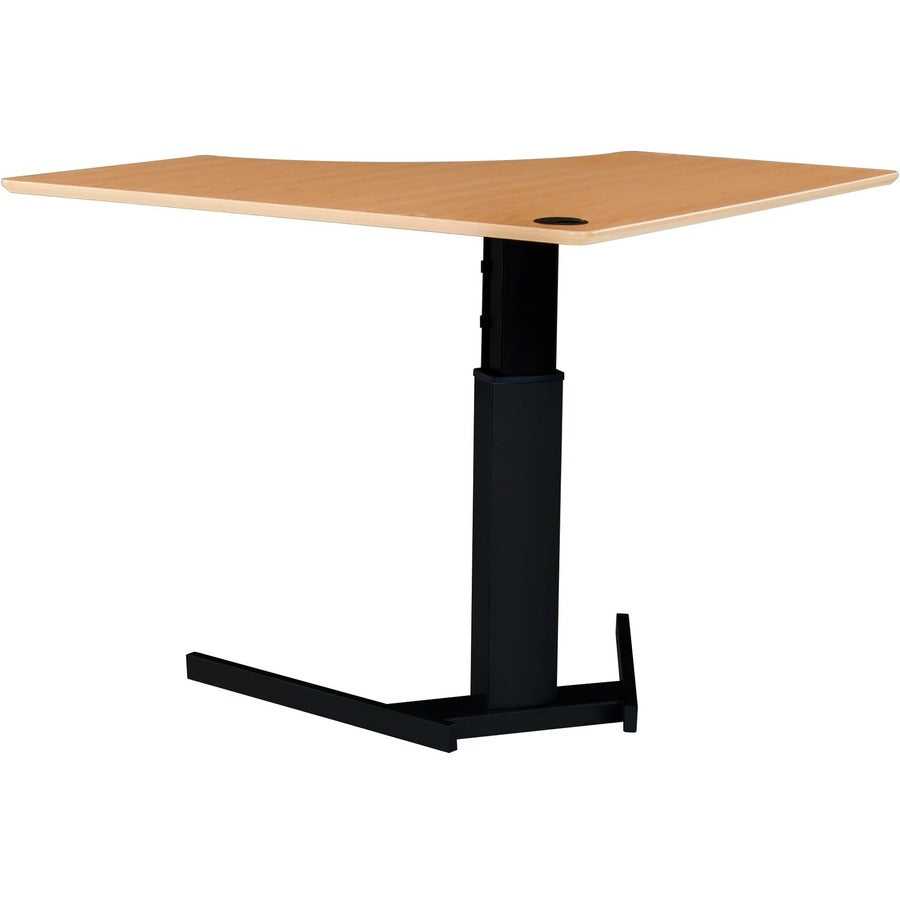 Ergoguys, LLC, TABLE D'ANGLE PLACAGE MÉLAMINE HÊTRE AVEC STRUCTURE EN ACIER NOIR 501-198B095120HB