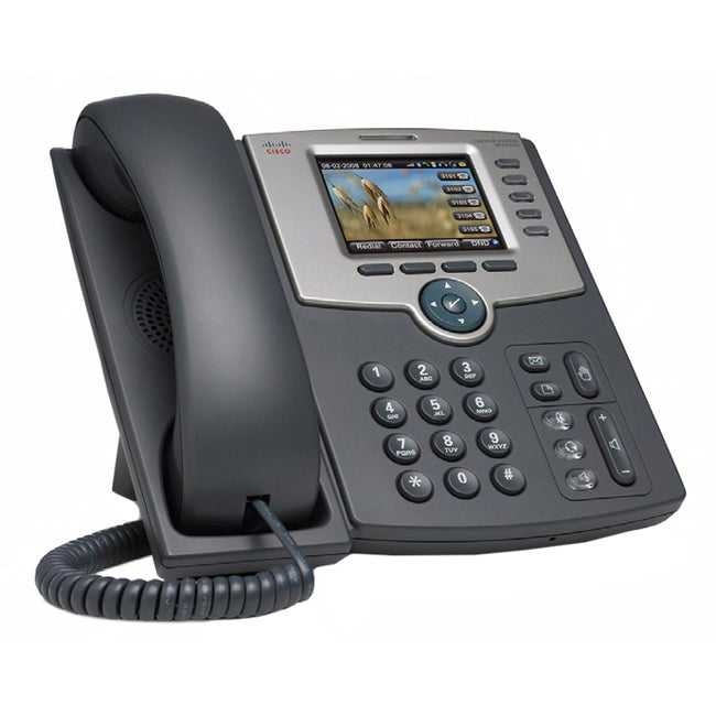 Cisco Systems, Inc., Téléphone IP Cisco Spa 525G2 - Avec fil/sans fil - Wi-Fi - Bureau - Gris foncé, Argent