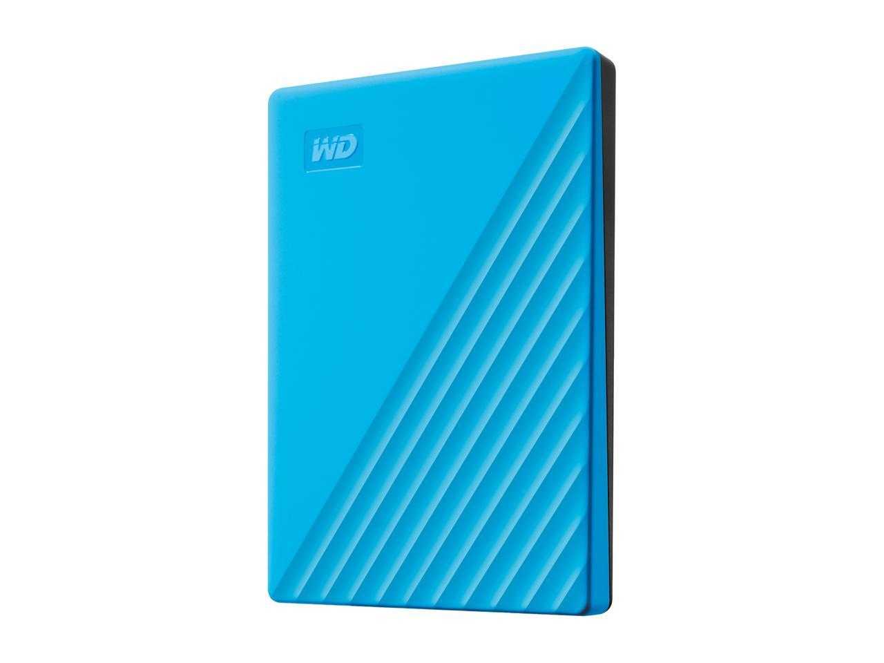 Numérique occidental, Wd 2 To My Passport Disque dur externe de stockage portable USB 3.2 pour Pc/Mac Bleu (Wdbyvg0020Bbl-Wesn)