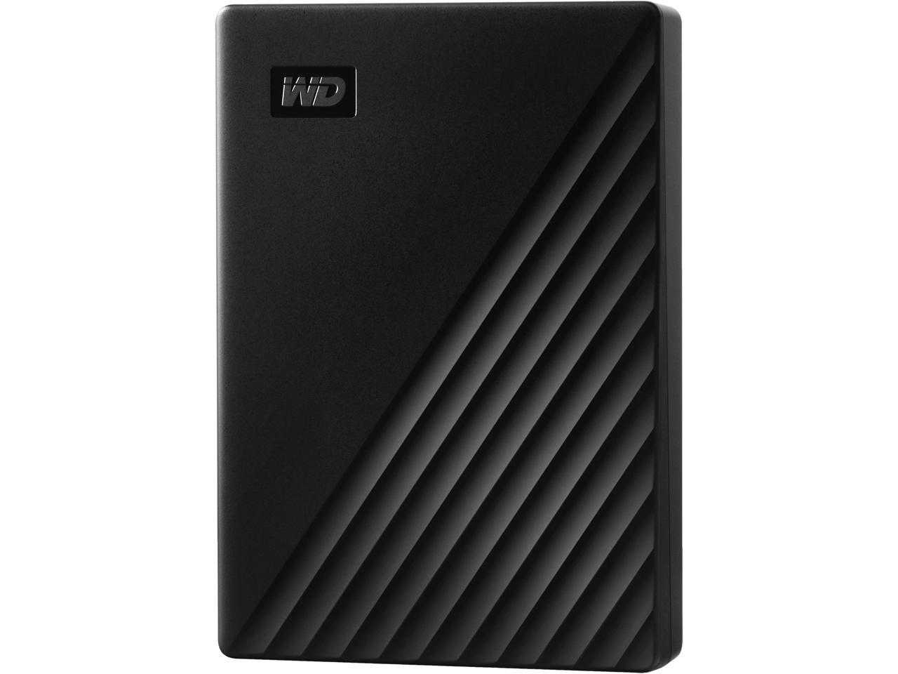 Numérique occidental, Wd 4 To My Passport Disque dur externe de stockage portable USB 3.2 pour Pc/Mac Noir (Wdbpkj0040Bbk-Wesn)