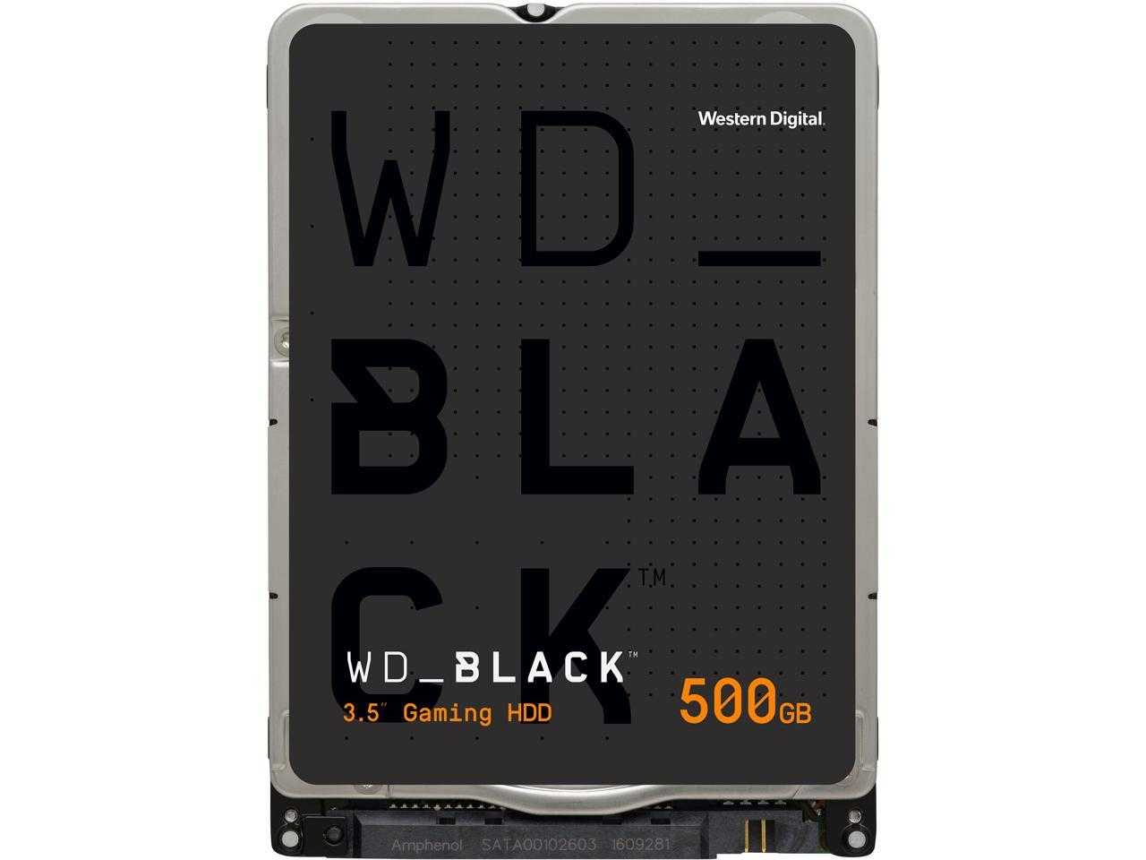 Numérique occidental, Wd Black Disque dur pour ordinateur portable Performance 500 Go - 7 200 tr/min Sata 6 Go/s 32 Mo de cache 2,5" - Wd5000Lplx