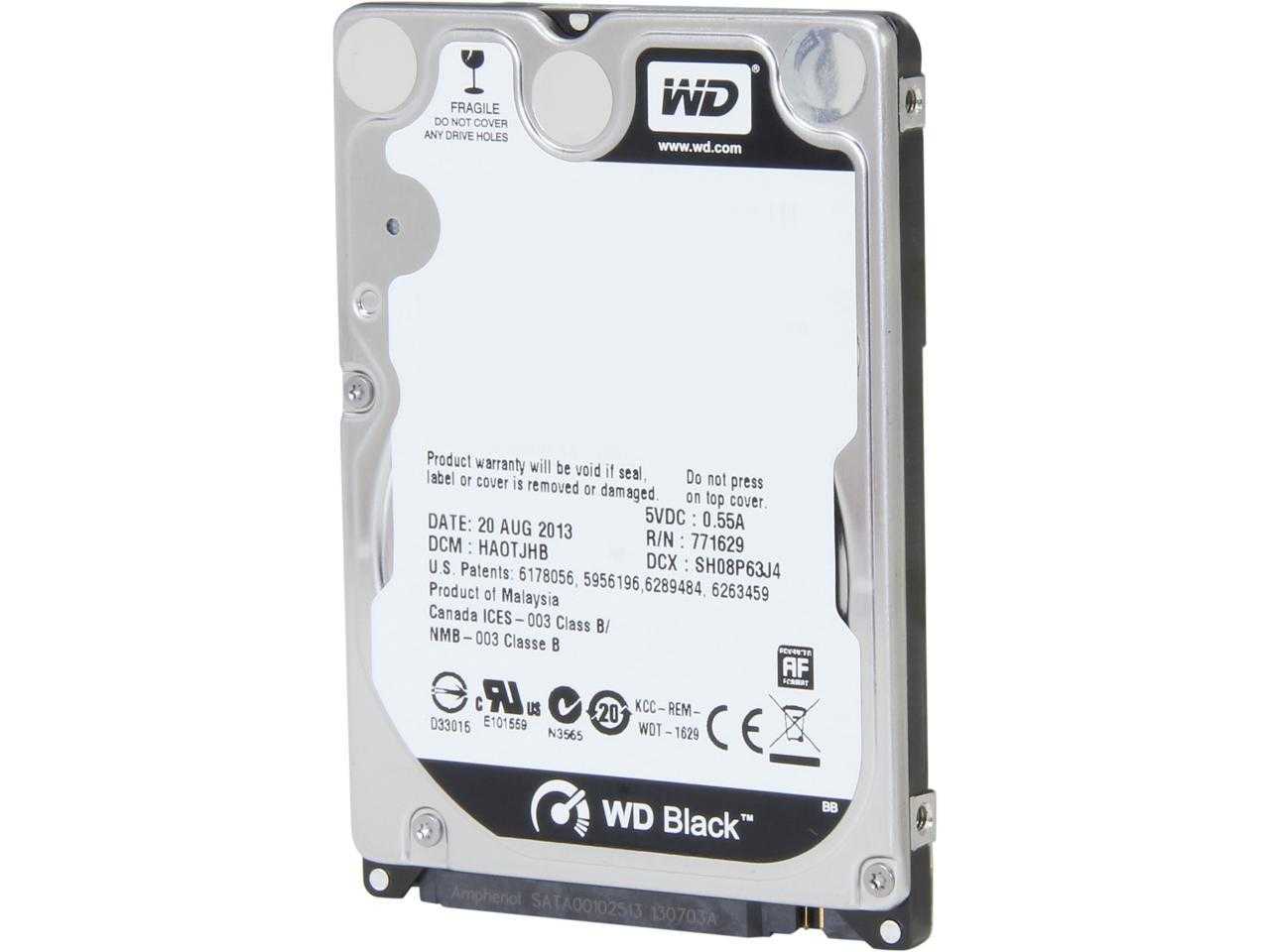 Numérique occidental, Wd Black Series Wd5000Bpkx 500 Go 7200 tr/min 16 Mo de cache Sata 6,0 Go/s 2,5" disque dur interne pour ordinateur portable